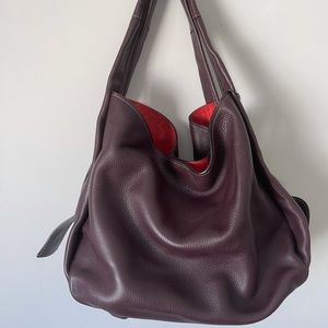 Coach Bandit Hobo 39 Pebble Leather Oxblood